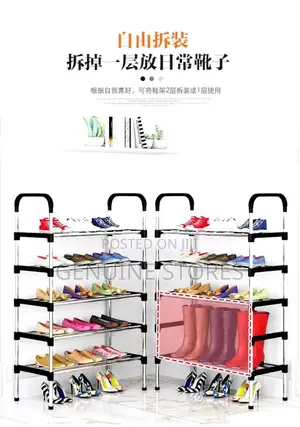 5 Layer Metallic Shoe Rack