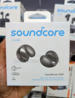 Soundcore C40i Open-Ear Earbuds Clipon Flexible Joint Design
