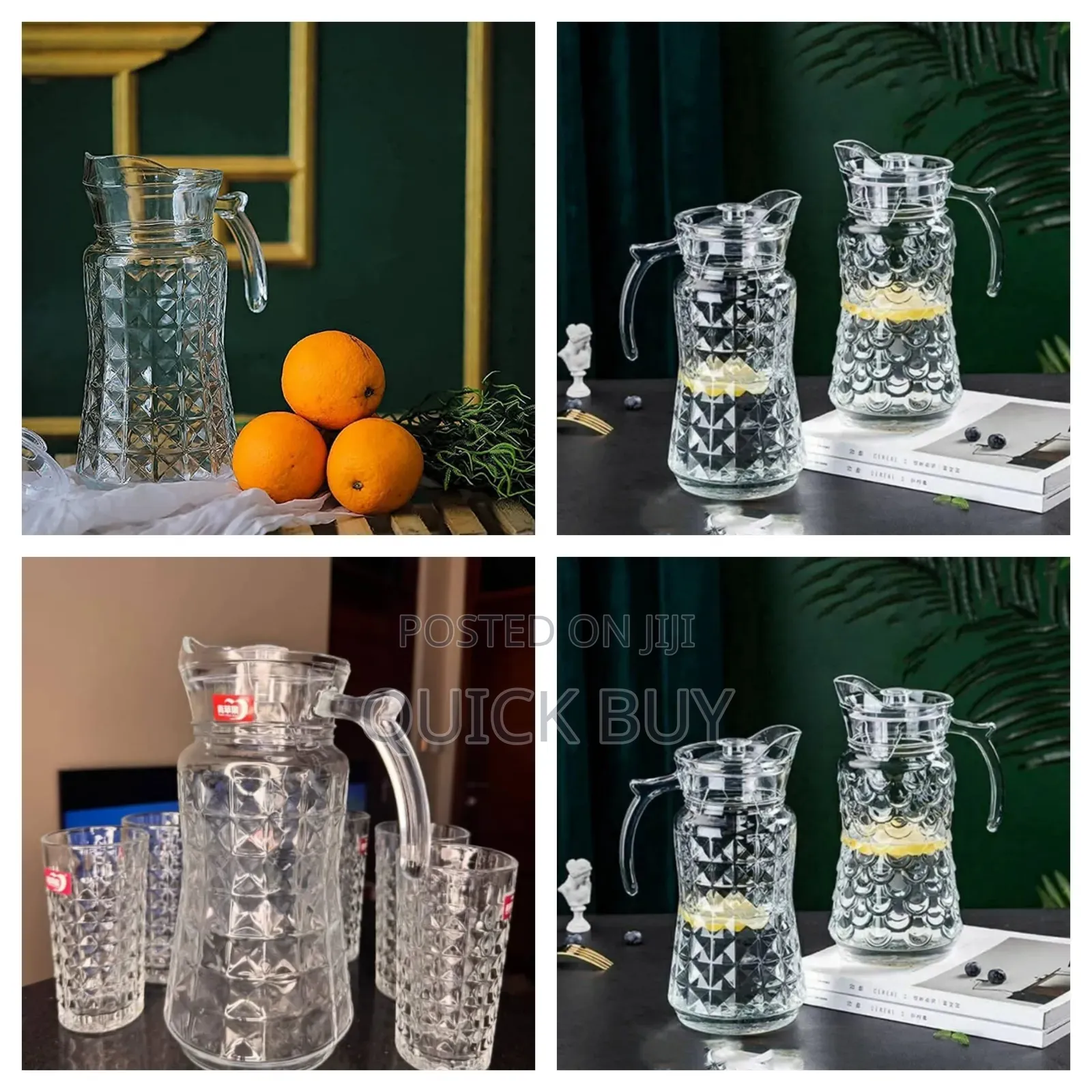Unique Jug and Glasses New Set
