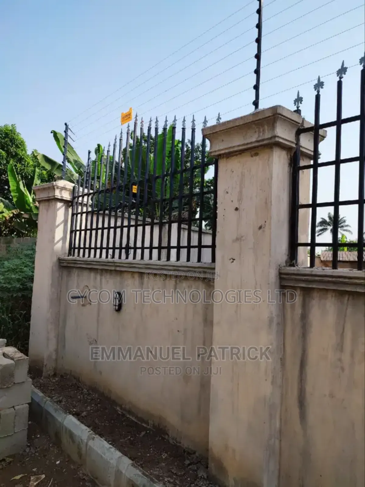 Elect Fence on 100*100 MTRS Perimeter Wall