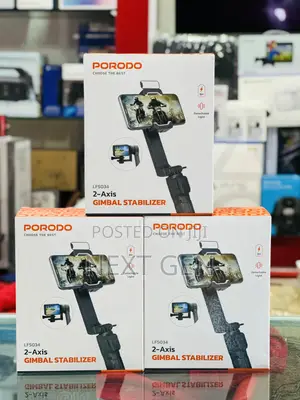 Porodo 2-Axis Gimbal Stablizer - Black