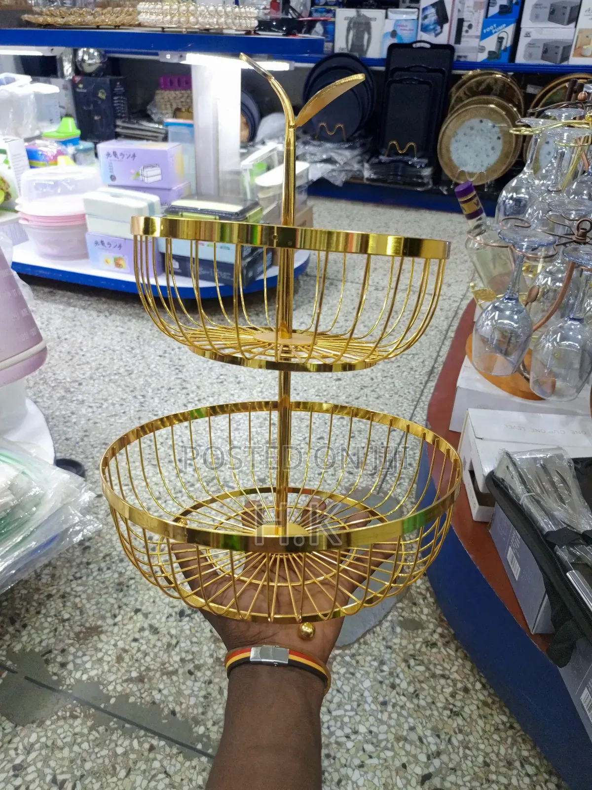 2-Tier Metal Fruit Basket.