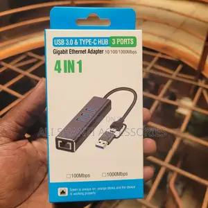 Usb 3.0 Usb-C Hub With Ethernet Adapter
