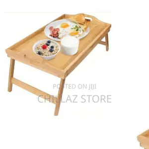 Portable Foldable Wooden Tray.