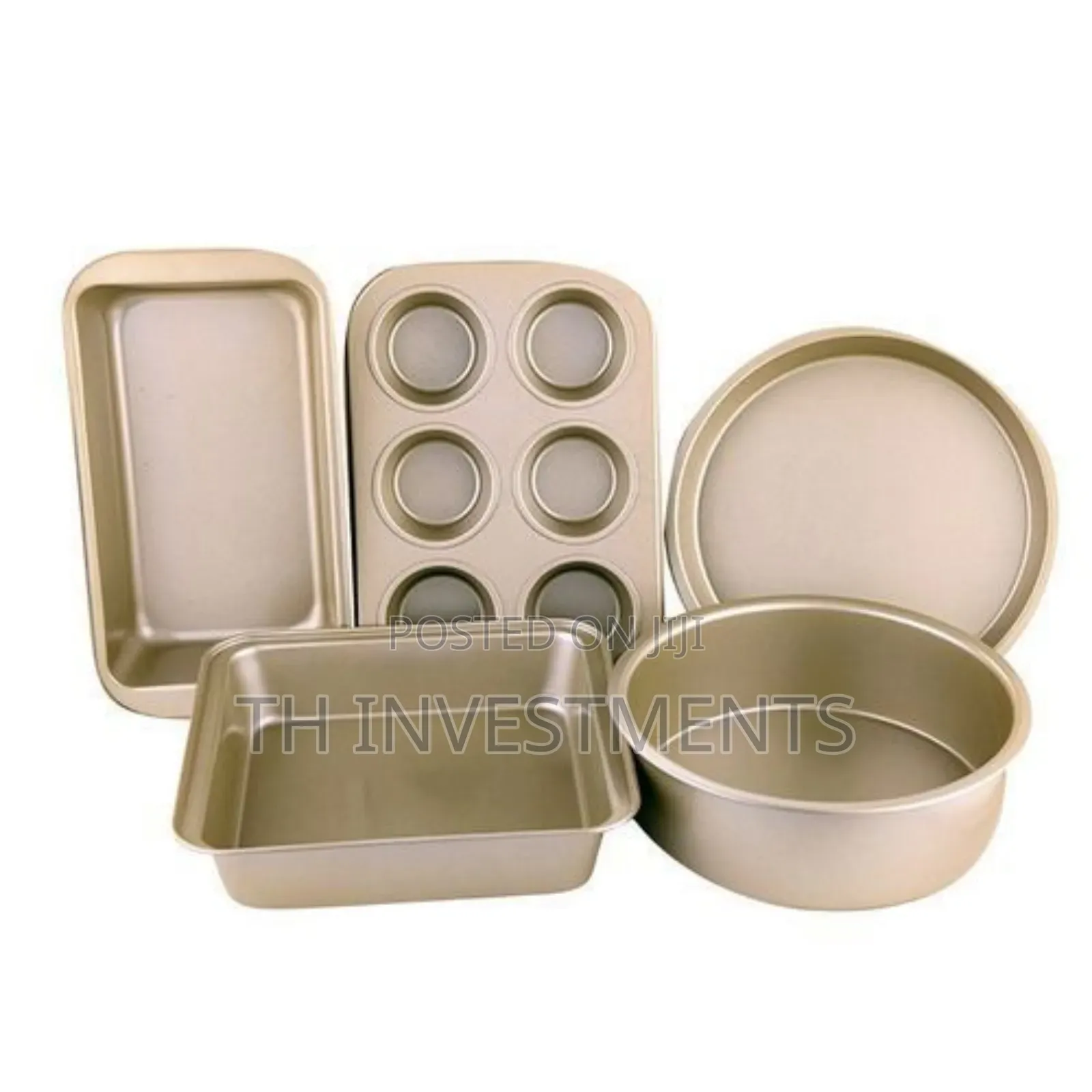5-Piece Baking Set, Pizza Tray, Cake Mould, Toast 