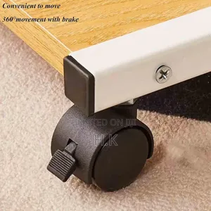 C-Shaped Side Table With Wheels