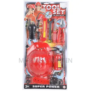 Firefighter Tools Toy, 13 Pieces - Red Black
