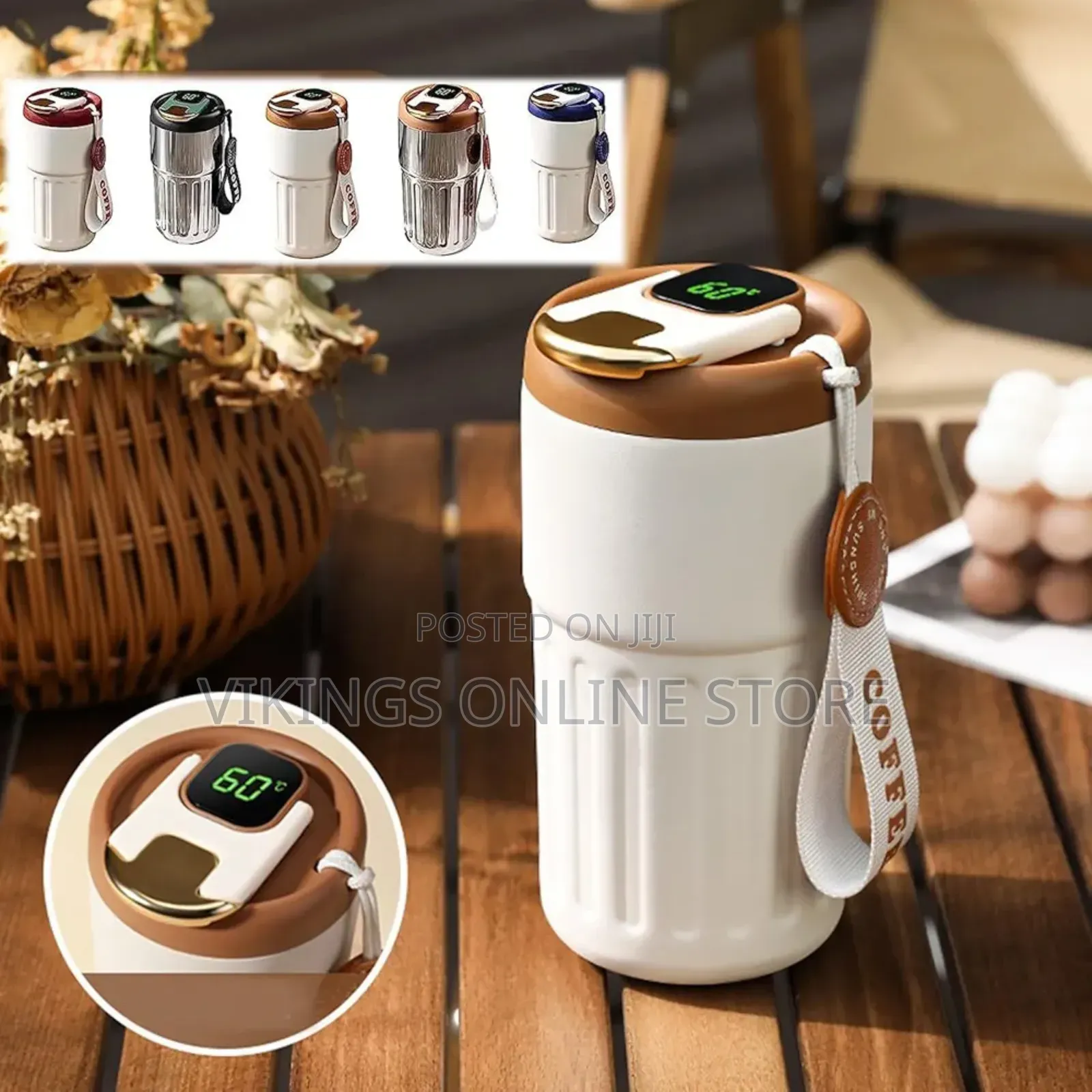 Botowi Smart Thermos Cup, 450ml Led Temperature Display,