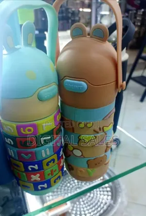 Kids Silicone Straw Leak Proof Water Bottle.