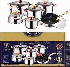 Kaisa Villa 12 Piece Stainless Steel Induction Cookware Set