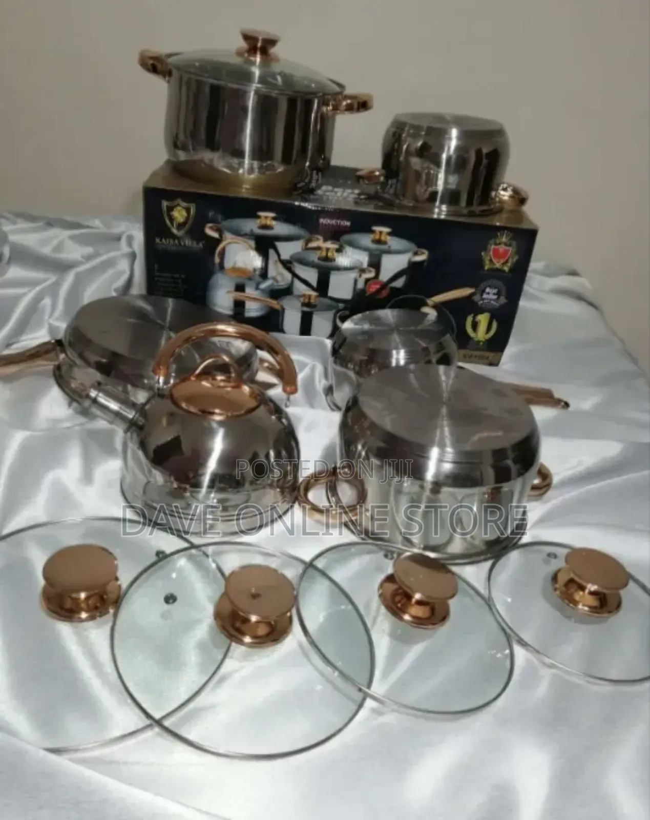 Kaisa Villa 12 Piece Stainless Steel Induction Cookware Set