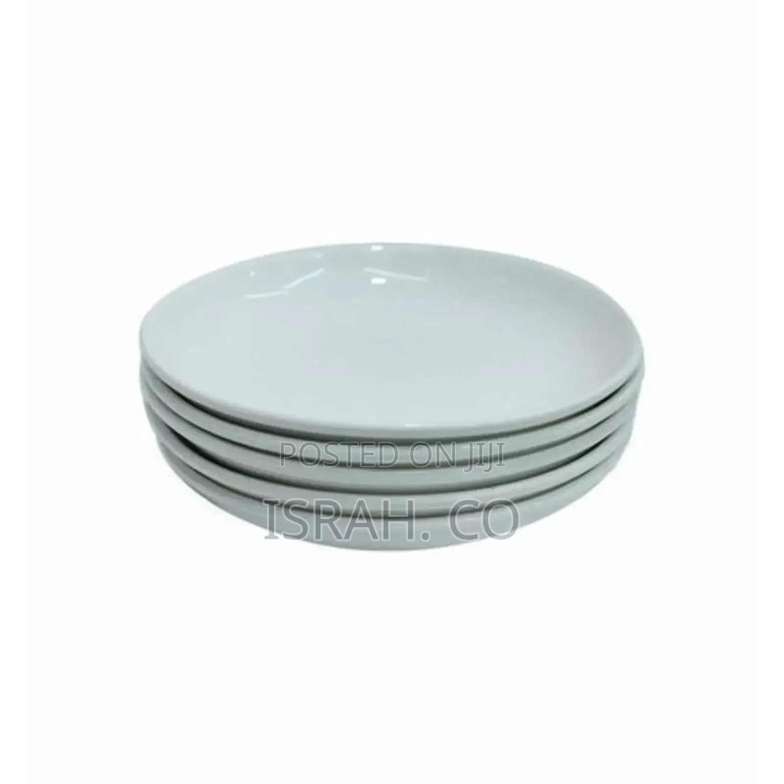 Dinner Curved Melamine Plates 6pcs-White