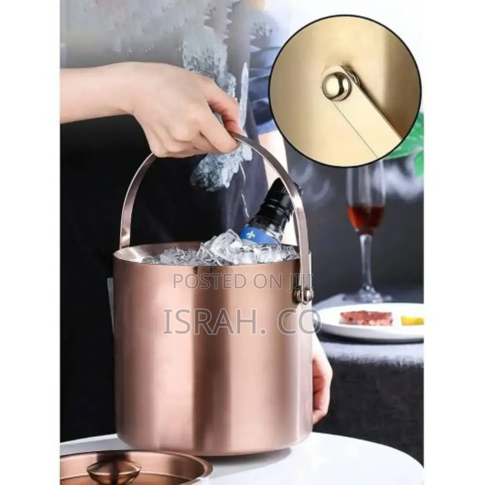 Ice Bucket Stainless Steel Rose Gold