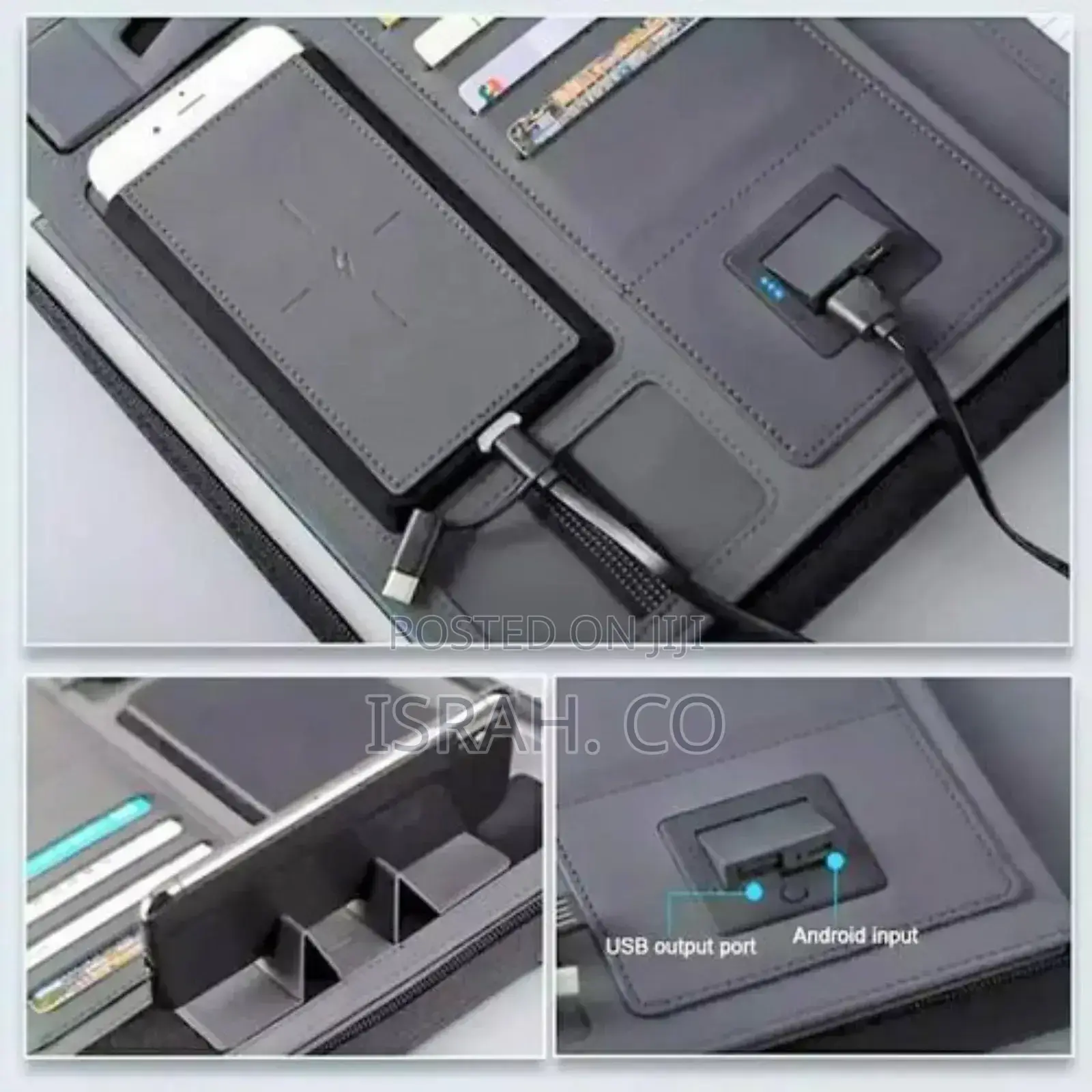 A4 Leather Document Portfoliofolder With Power Bank Gift Box