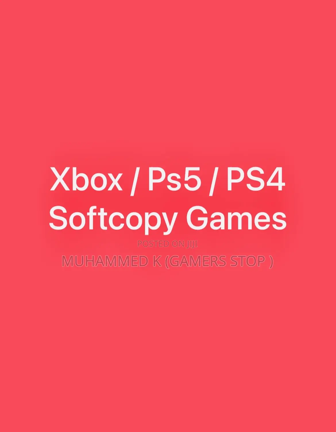 Xbox / Ps5 / Ps4 Soft Copy Games
