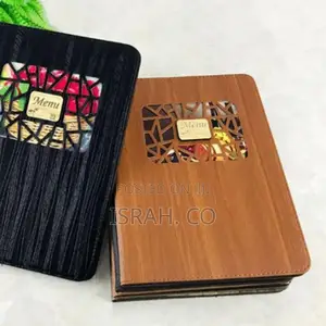 Loose Leaf Leather Menu Book Folder A4 Size, Vertical Insert