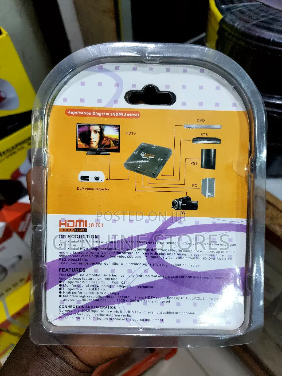 3 Port Hdmi Switch for Dercoder Connection.