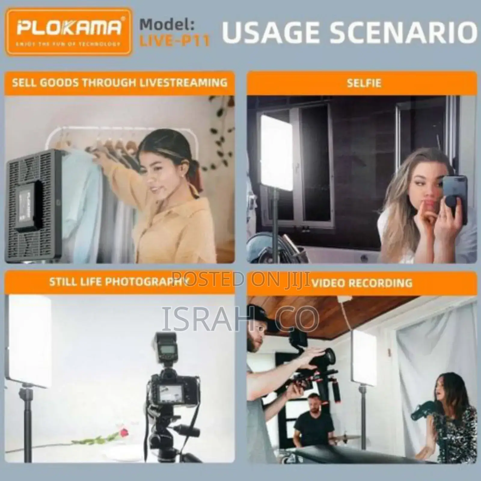 Plokama Live P11 Led Fill Light Panel Video Conference Light