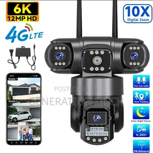 4g Wireless Camera With Three Rotating Lenses - Water Proof