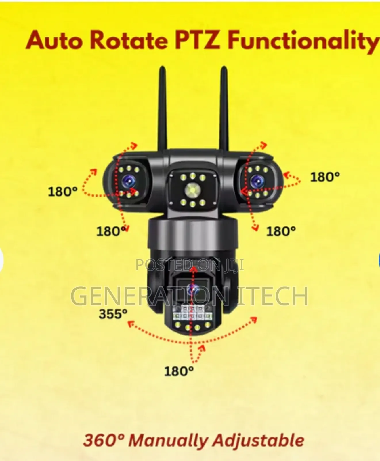 4g Wireless Camera With Three Rotating Lenses - Water Proof