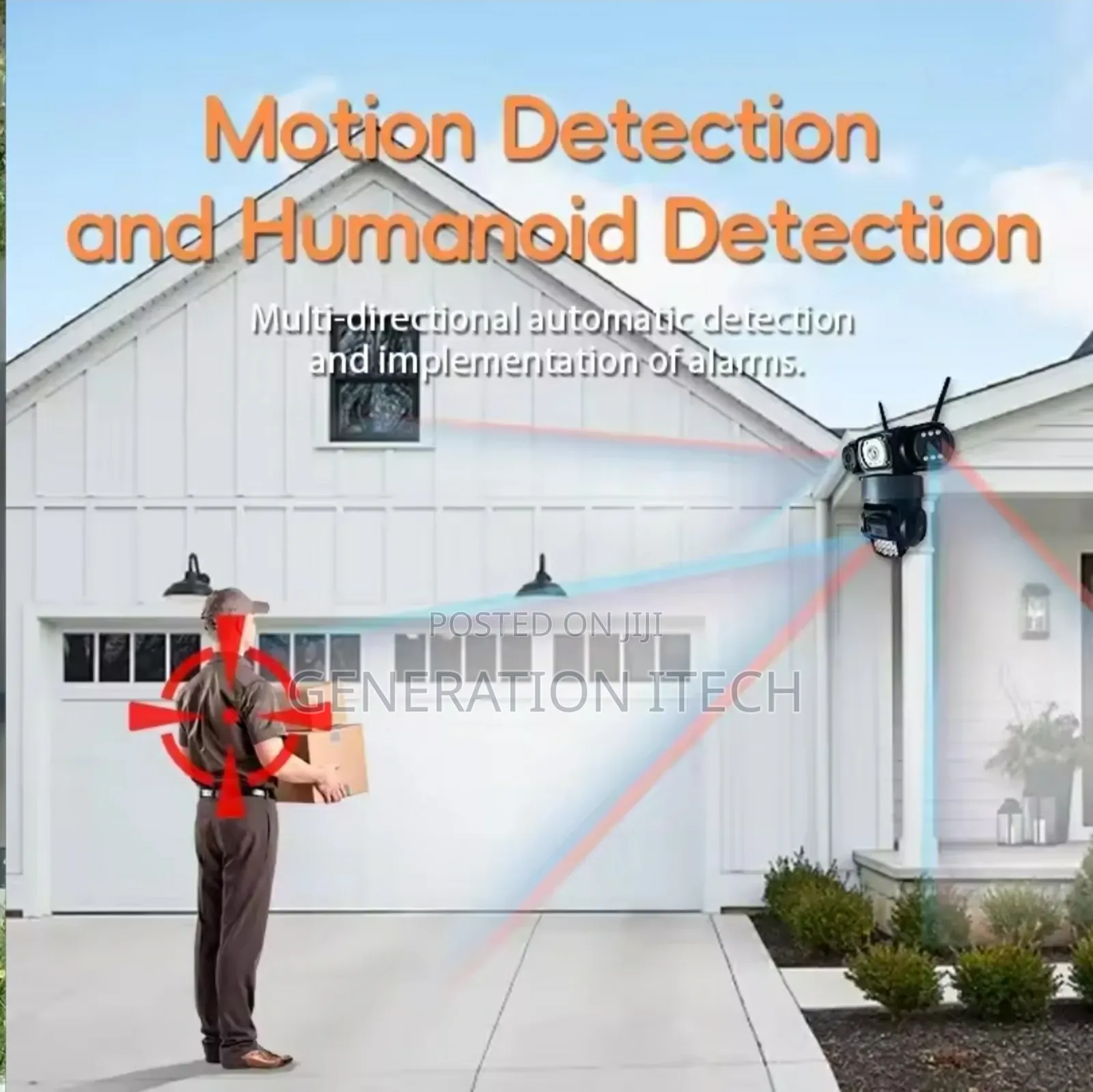 4g Wireless Camera With Three Rotating Lenses - Water Proof