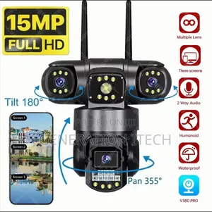 V380 4g Wifi Camera With Three Lens- Motion Detection