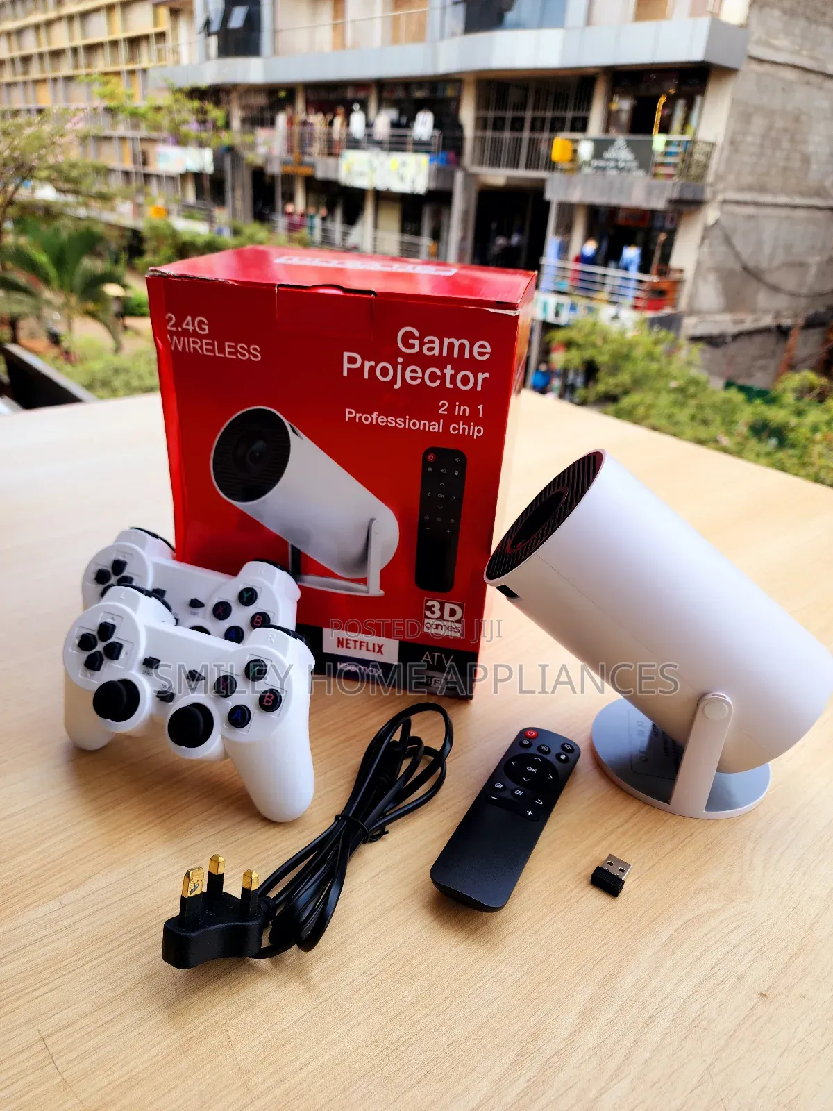 Gaming Smart Hd Projector With Two Wireless Controllers