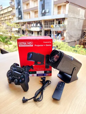 Black Version of Smart Progaming Projector With Wireles Pads
