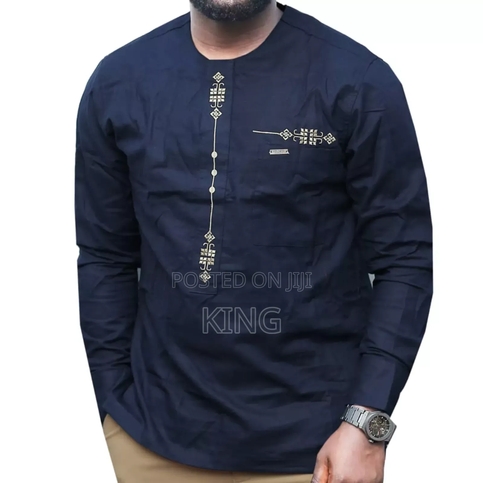 Luxe-Deep Linen Shirts. African Style. Kitengi