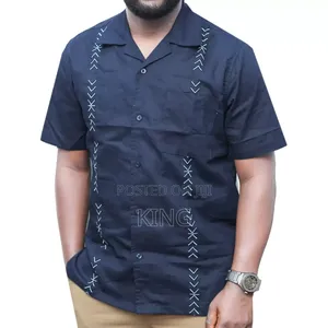 Polished Linen Shirts. African Style. Kitengi