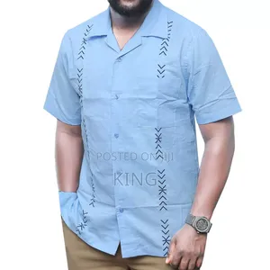 Elegant Attire Linen Shirts. African Style. Kitengi