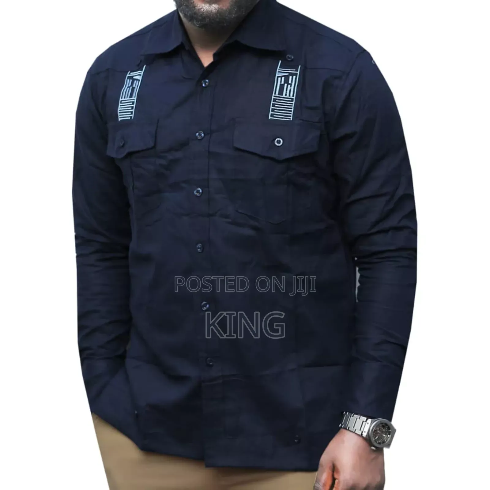 Goldie Linen Shirts. African Style. Kitengi