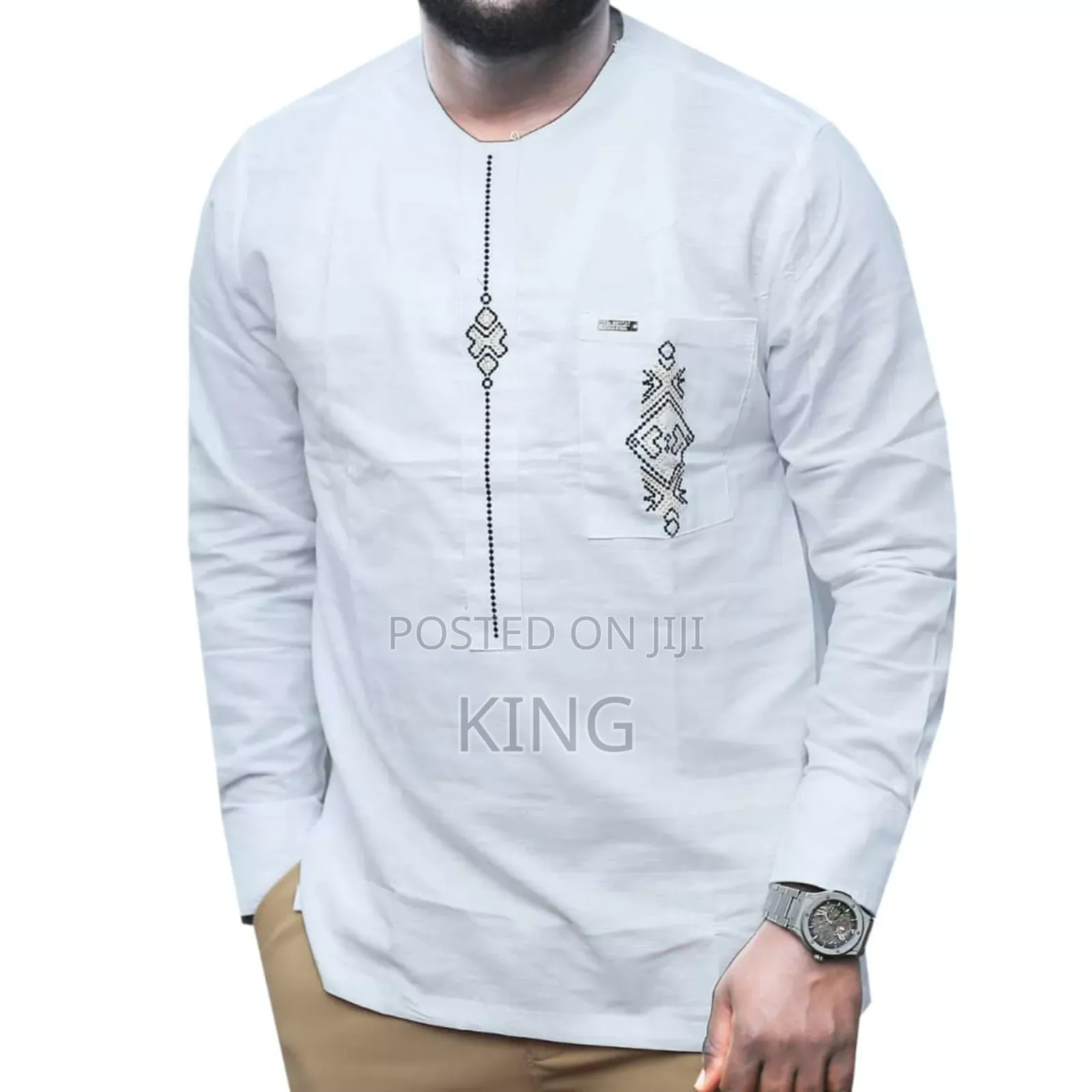 Melanie Linen Shirts. African Style. Kitengi