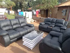 Fiber Black Sofa Set