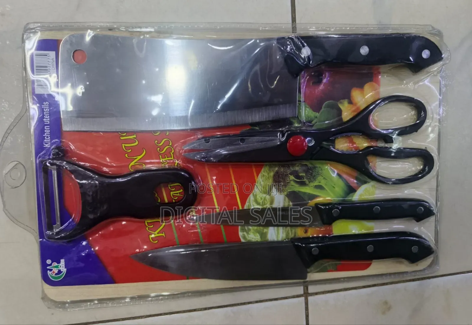 Kitchen Knife Set With Board