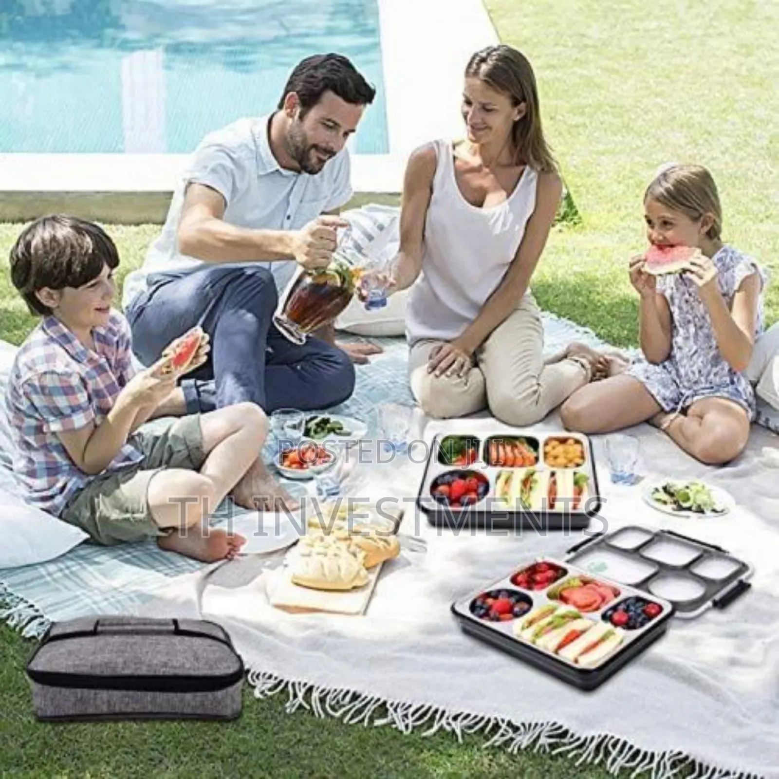 5 Compartment Lunch Box, Portable Food Flask Container 
