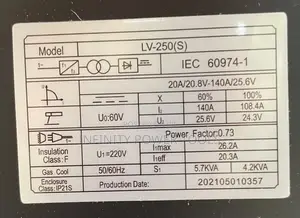 Lv-250s Portable Welder