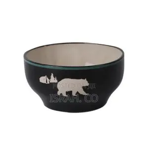 6 Piece Moose in the Woods Pines Stoneware Food Ceramic