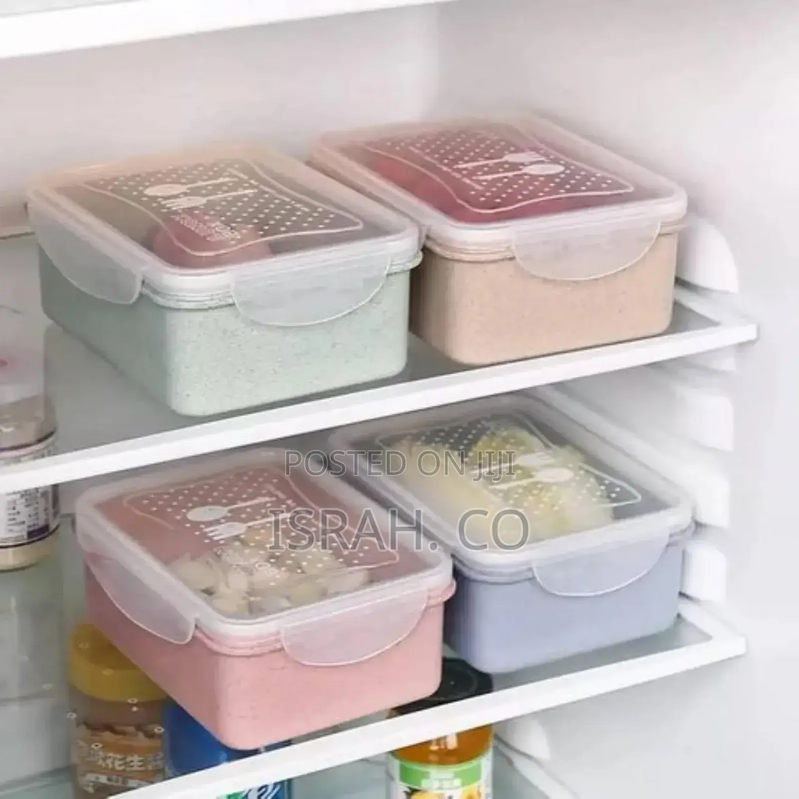 Plastic Lunch Boxes Fridge Food Container Colorful