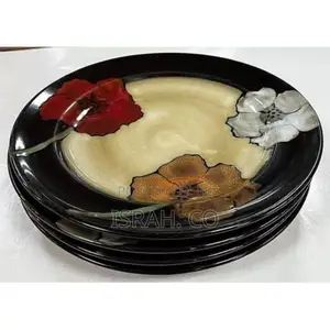 6 Piece Multi Flower Food Ceramic Dinner Plates Microwave