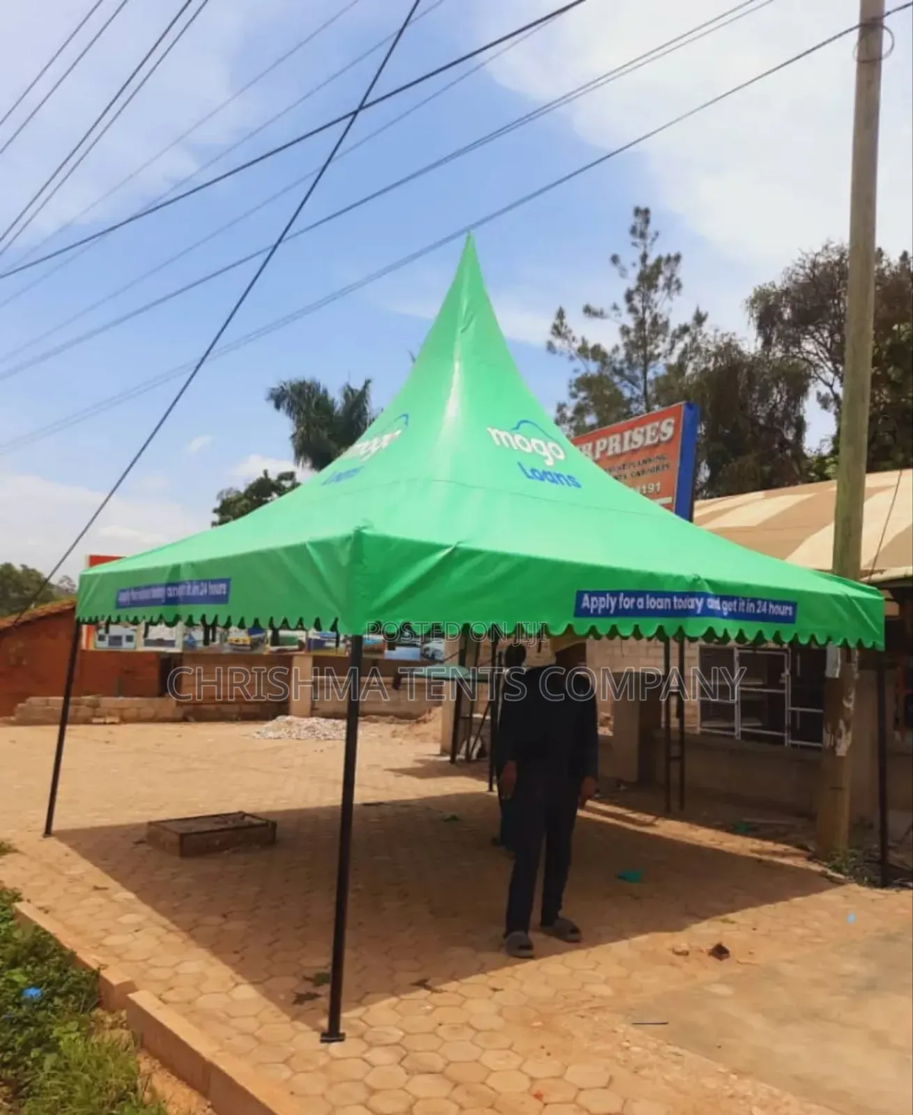 Lemon Green 50-Seater Tent Well Branded