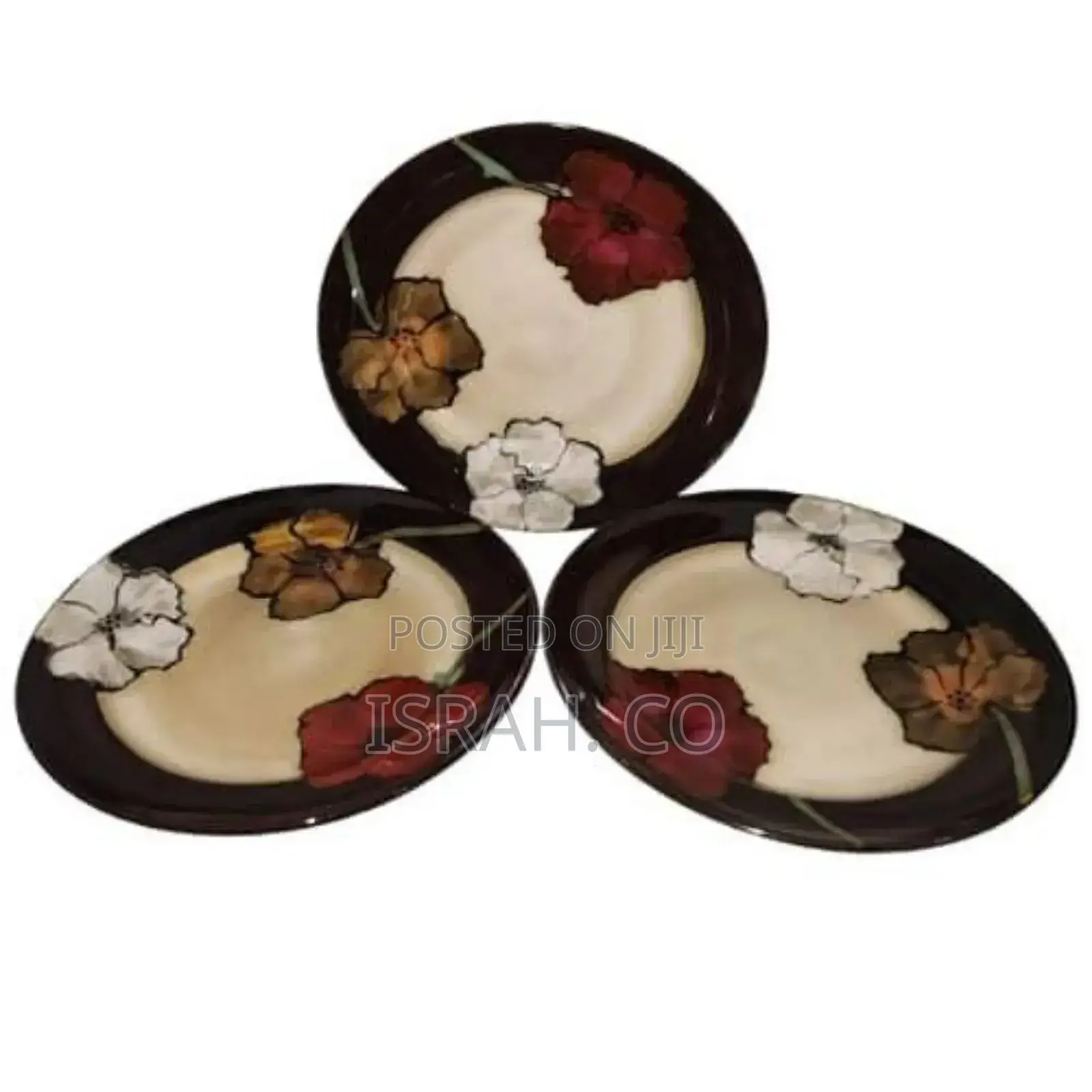 6 Piece Multi Flower Food Ceramic Dinner Plates Microwave
