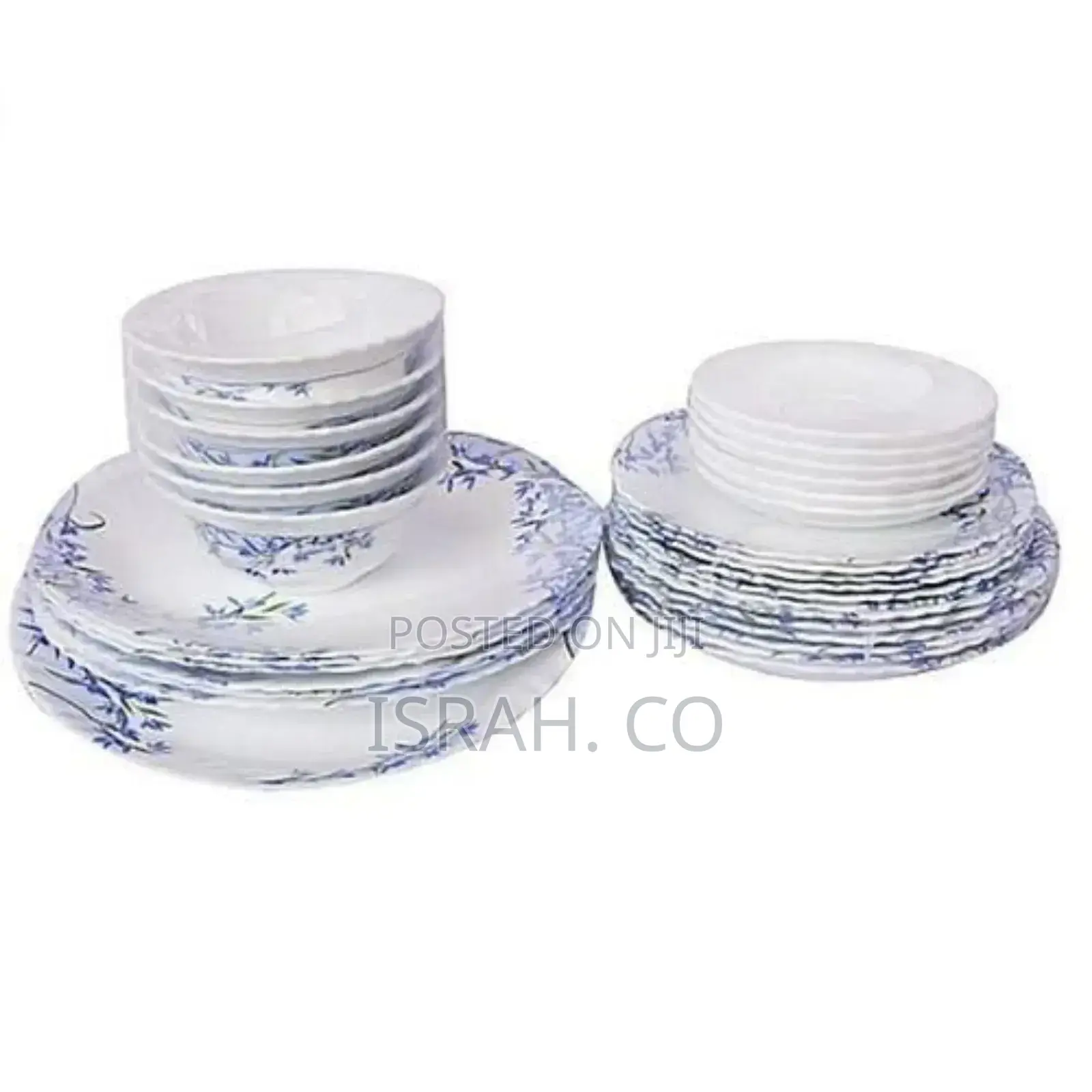 26 Pieces Aliya Blue Opalware Dinner Set With Saucer