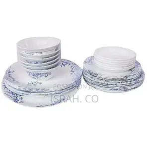 26 Pieces Aliya Blue Opalware Dinner Set With Saucer