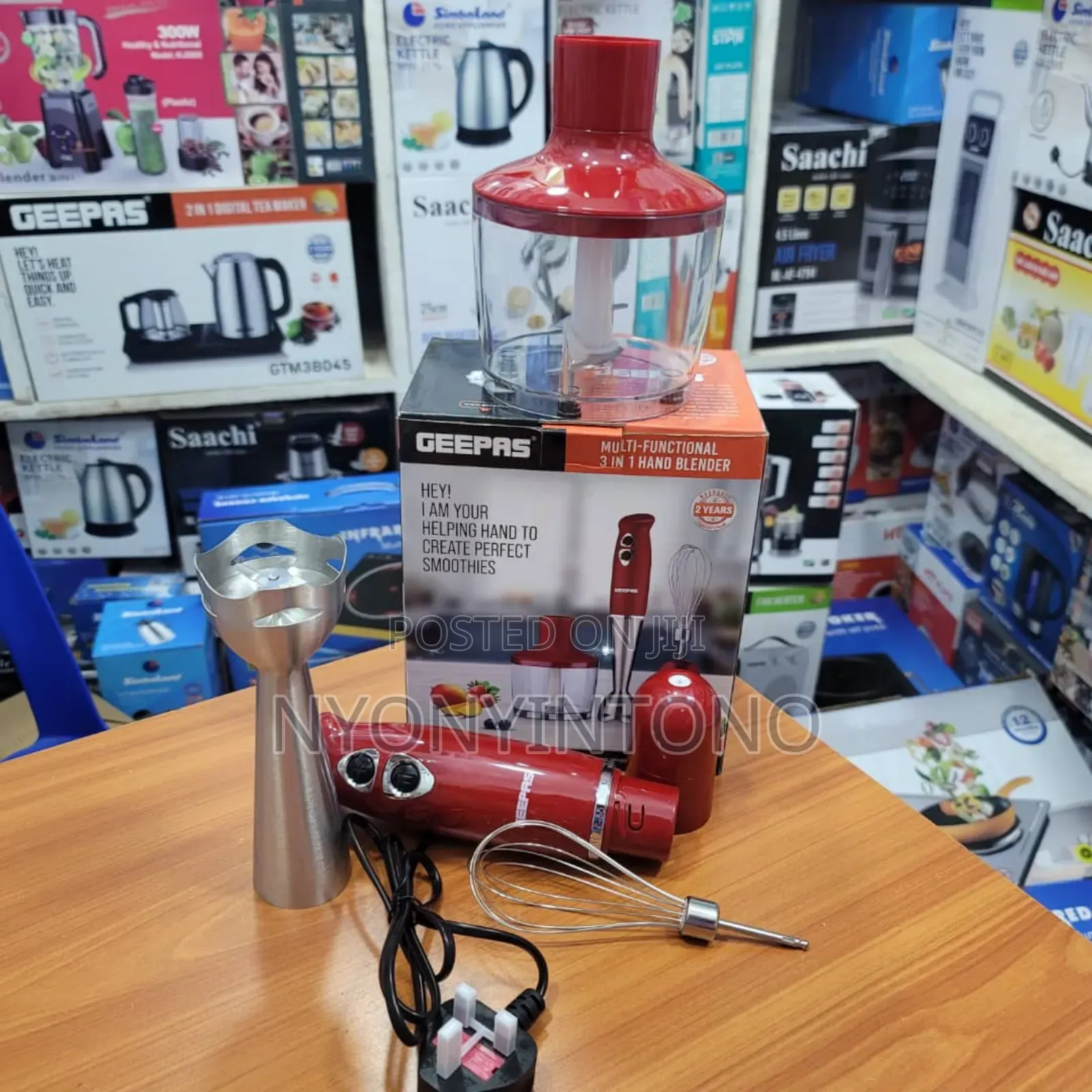 Geepas 3 In1 Multi Functional Hand Blender 2yrs Warranty