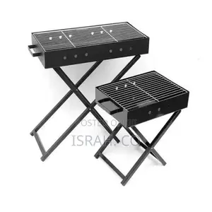 80x30cm Heavy Duty Foldable BBQ Stand With Kabab