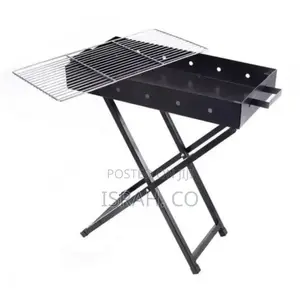 80x30cm Heavy Duty Foldable BBQ Stand With Kabab