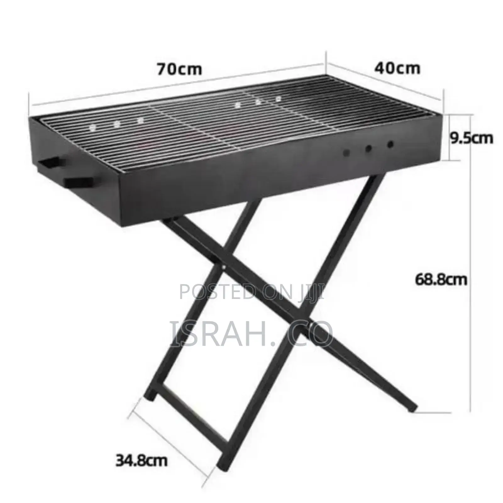 80x30cm Heavy Duty Foldable BBQ Stand With Kabab