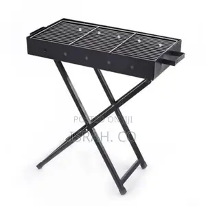 80x30cm Heavy Duty Foldable BBQ Stand With Kabab