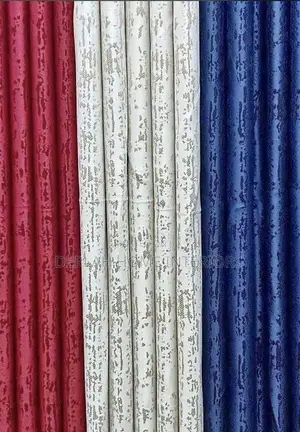 Maroon ,Cream and Navy Blue Curtains Per Meter